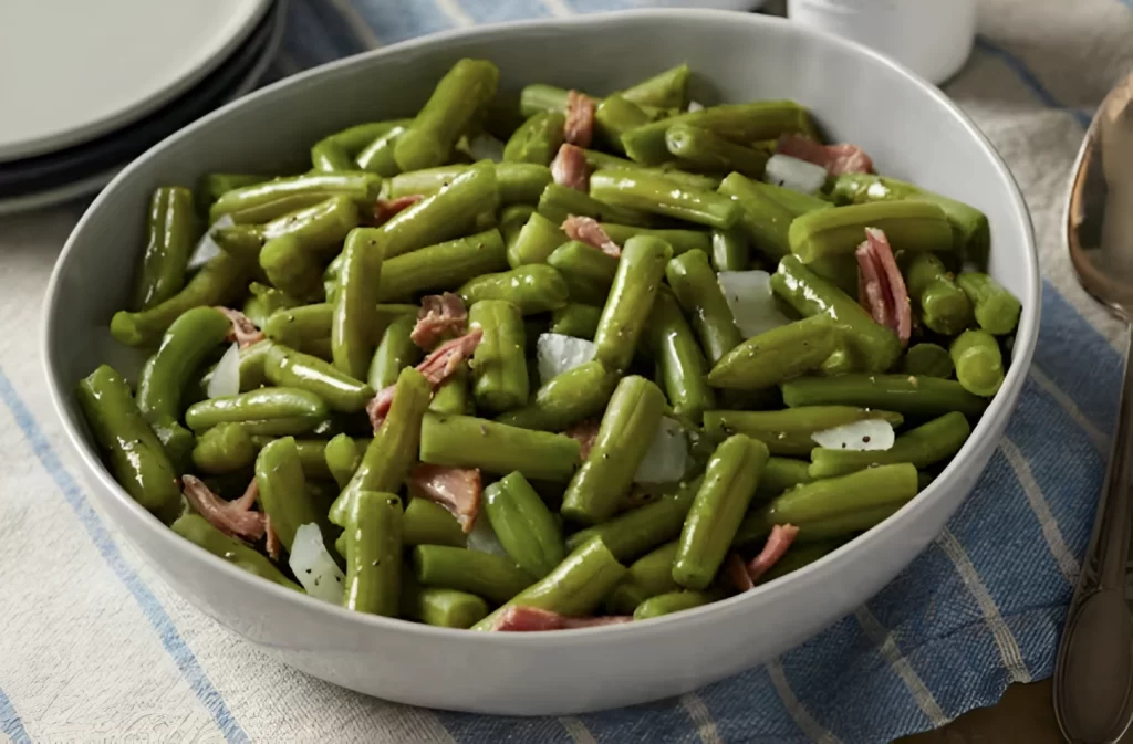Family Size Green Beans with Ham
